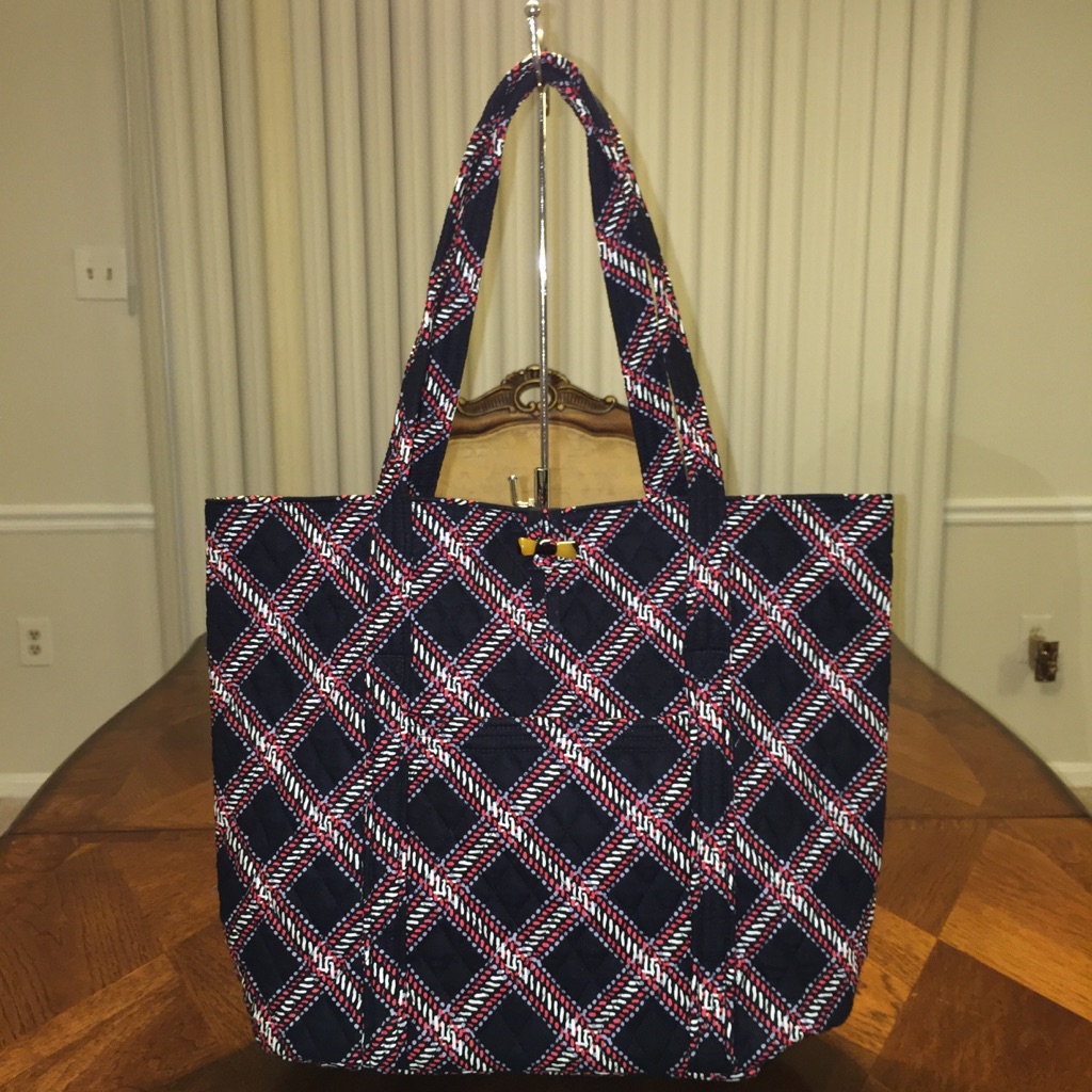 Nwt Vera Bradley Vera Xl Tote Minsk Plaid